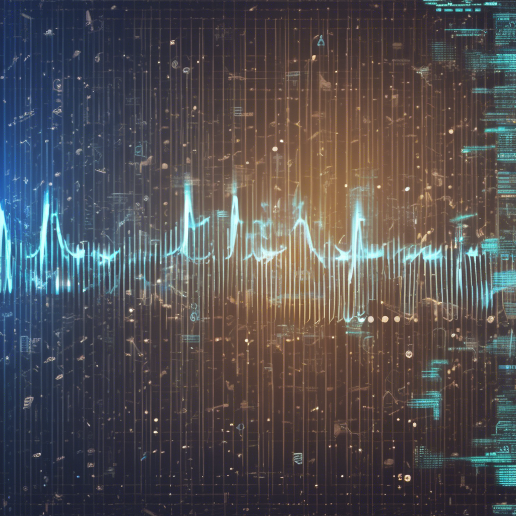 Audio waveform with encryption visualization